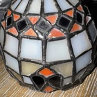 Vintage Tiffany Style Small Leaded / Stained Glass Shade - 7-1/2" Diameter