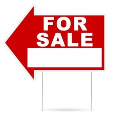Large Huge For Sale Yard Sale Arrows Yard Sign Double Sided With Stake Large ...