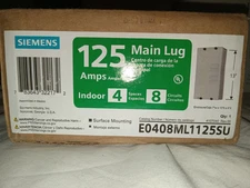 Siemens E0408ML1125SU 4 Space, 8 Circuit, 125-Amp, Main Lug, Surface Mount,