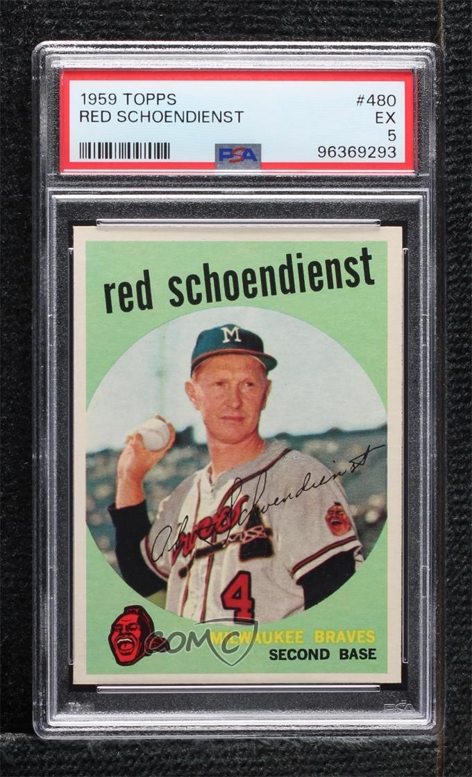 1959 Topps Red Schoendienst #480 PSA 5 HOF 06mi