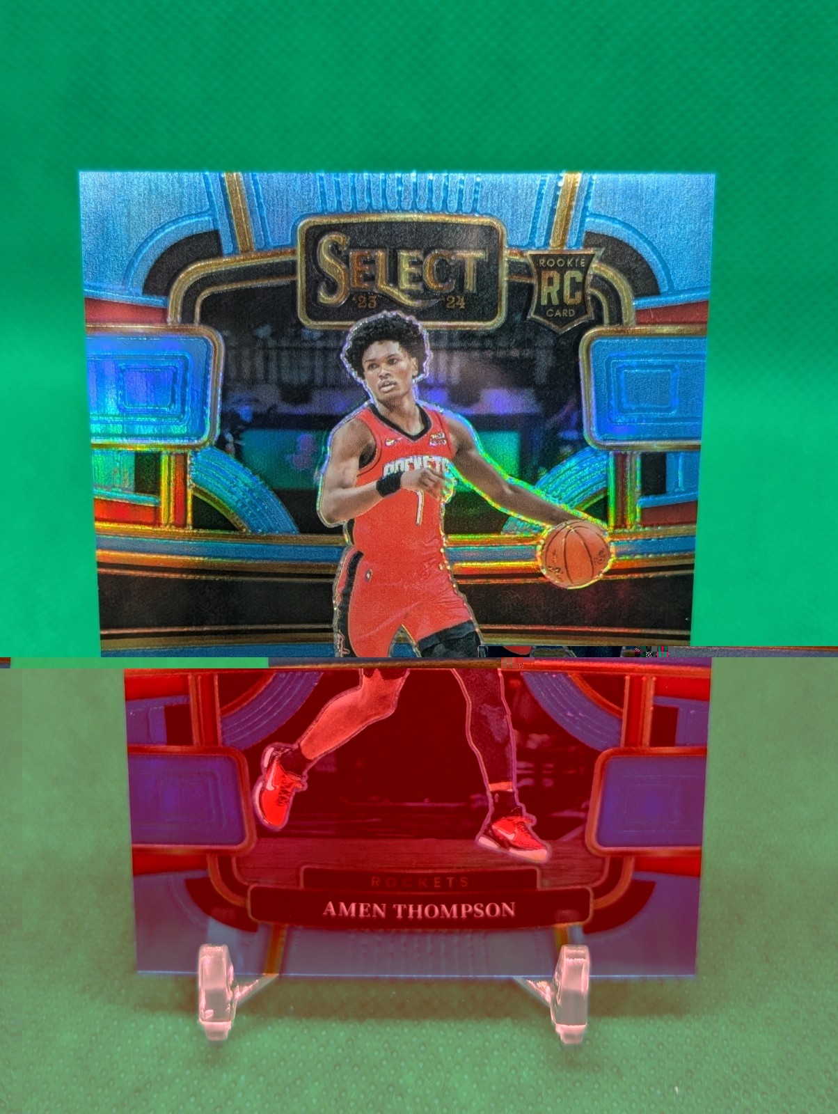2023 Panini Select Light Blue Amen Thompson /299 RC Rookie #96 Prizm Houston