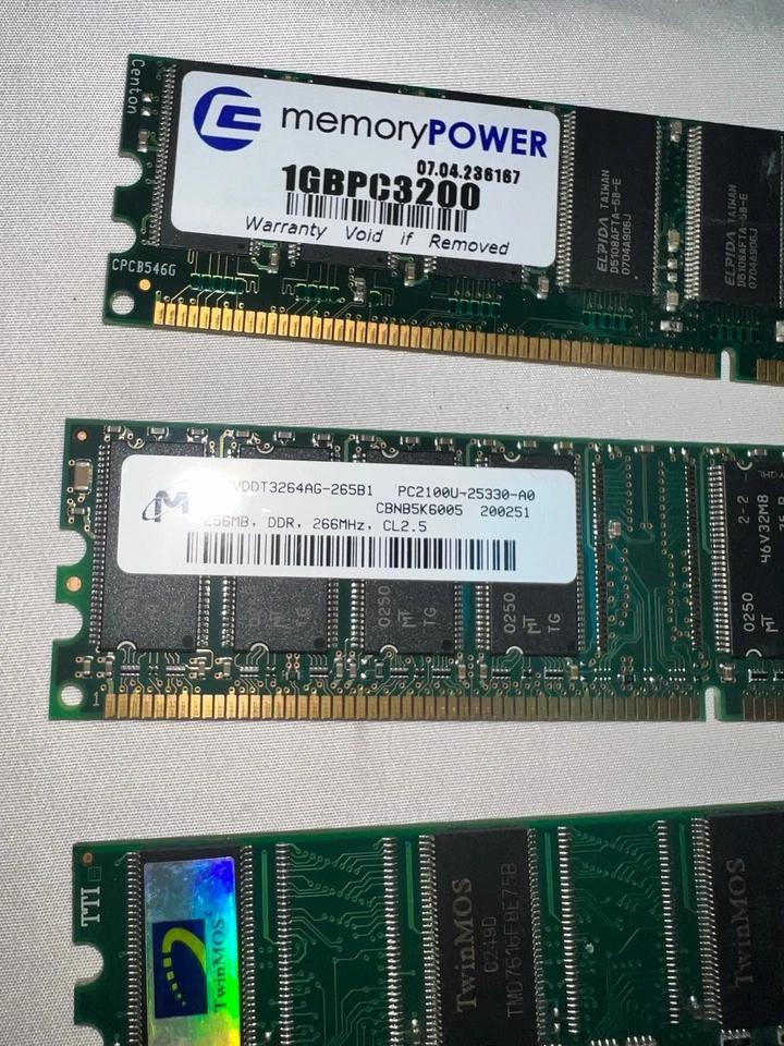 Small Bundle of rams x PC133-PC200 DDR1-&-DDR2 Memory Modules - Image 2 of 4