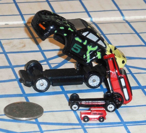 Vintage Galoob Micro Machines Pordche 959 Triplesider Complete with Hot Rods VG - Foto 8 di 8