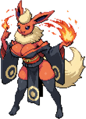 Flareon Pokemon Anthro Girl Vinyl Car Decal Sticker 7'' Weatherproof