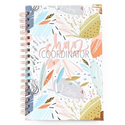 To Do List Notebook - Chaos Coordinator by (Rose Gold Spiral & Corner Protector