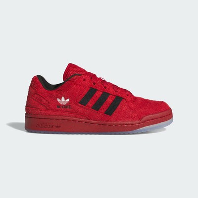 adidas Forum Low NCAA NC State Wolfpack Red Black Suede Shoes HQ7481 Sz 10.5