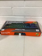 SteelSeries Apex 3 TKL Wired Gaming Keyboard for PC: RGB Lighting, Water-Resista