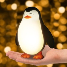 Tcamp Cute Penguin Night Light for Kids, 3 Level Dimmable Nursery Nightlight Lam
