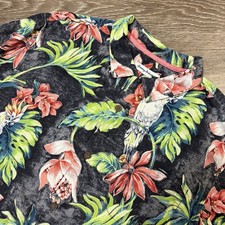 Tommy Bahama Silk Hawaiian Shirt Mens XL Cockatoo Parrot Floral Button Up