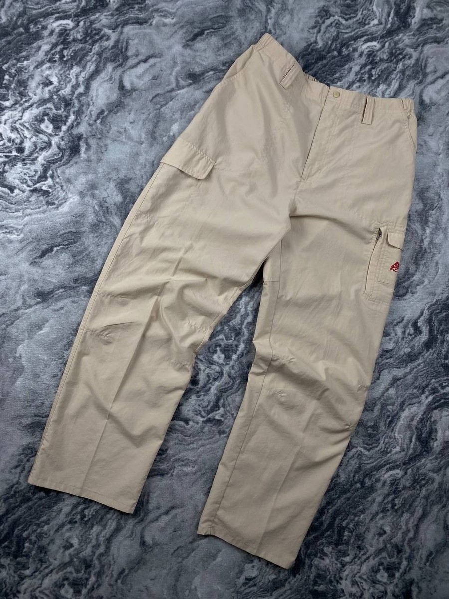 Vintage Nike ACG Cargo Baggy Pants Y2K Men Size L Beige | eBay