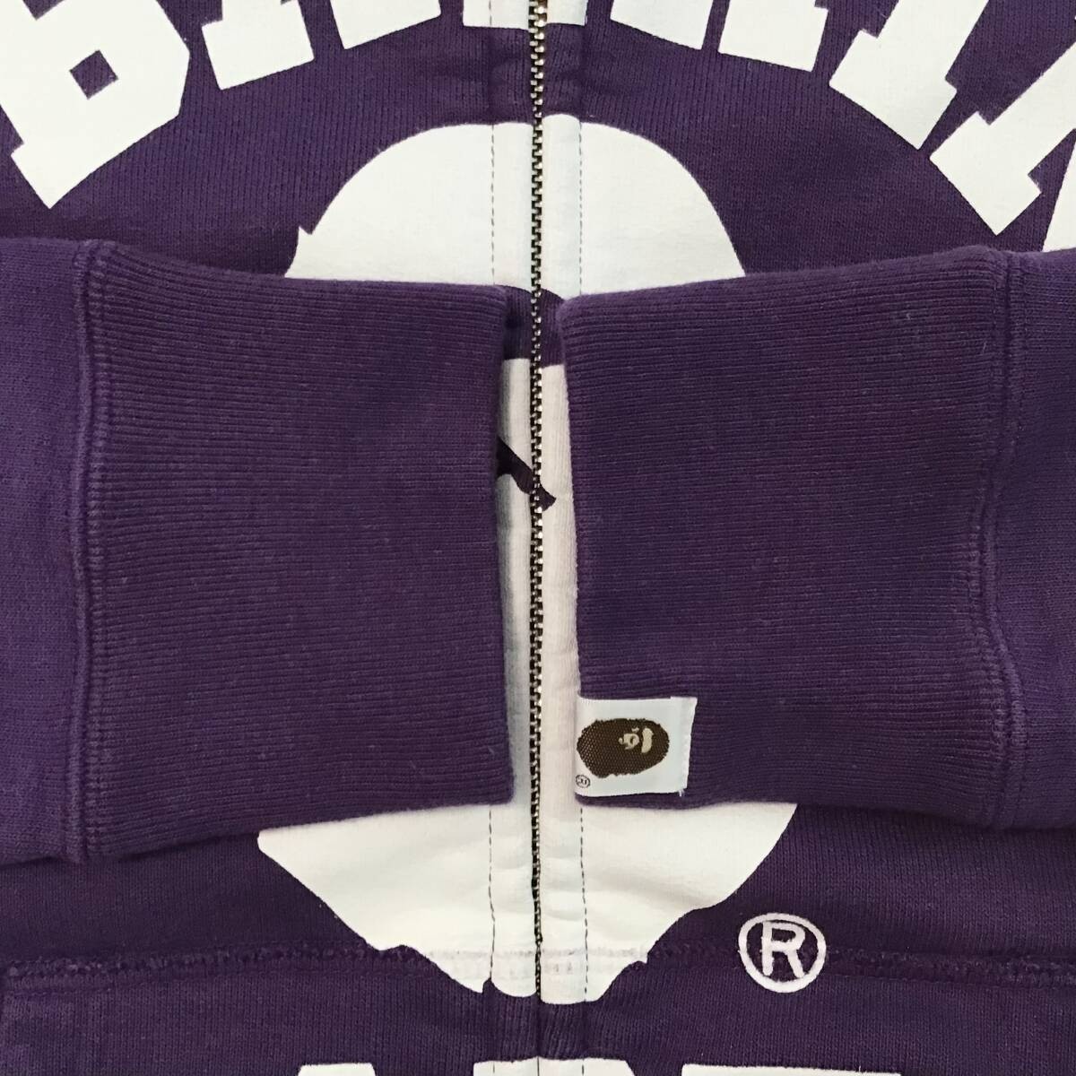 BAPE College logo zip up hoodie a bathing ape NIGO Size M | eBay