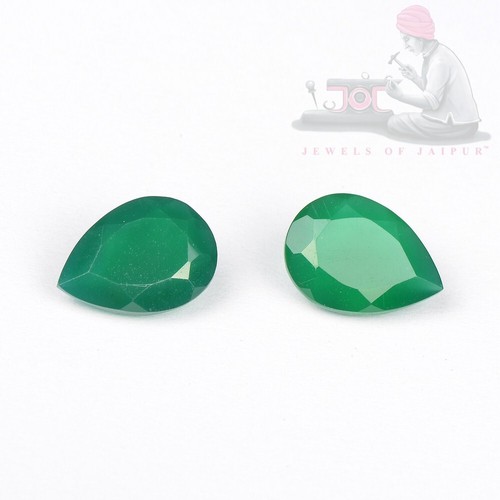 9x7mm Pear Cut Natural Green Onyx Loose Gemstone 100 Pieces - Picture 8 of 8