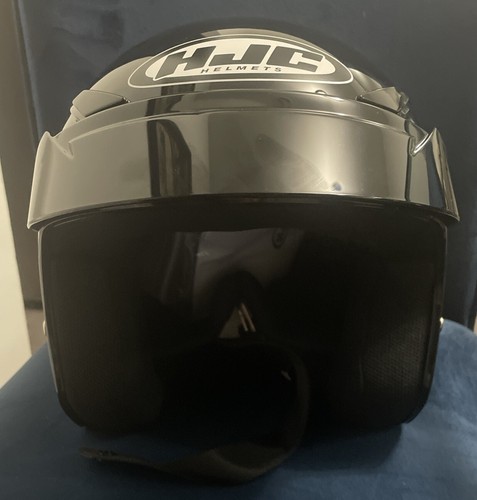 HELMET Black Open Face Motorcycle Helmet Open Box Small HJCCS-5N