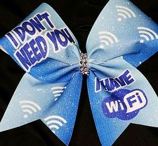 Cheer Bow - WIFI - Glitter - Hair Bows