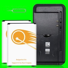 2x 4580mAh Rechargeable Battery Home Charger SIM Pin f LG Treasure LTE L52VL USA