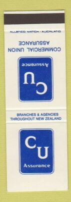 Matchbook Cover - Commercial Union Assurance New Zealand SAMPLE