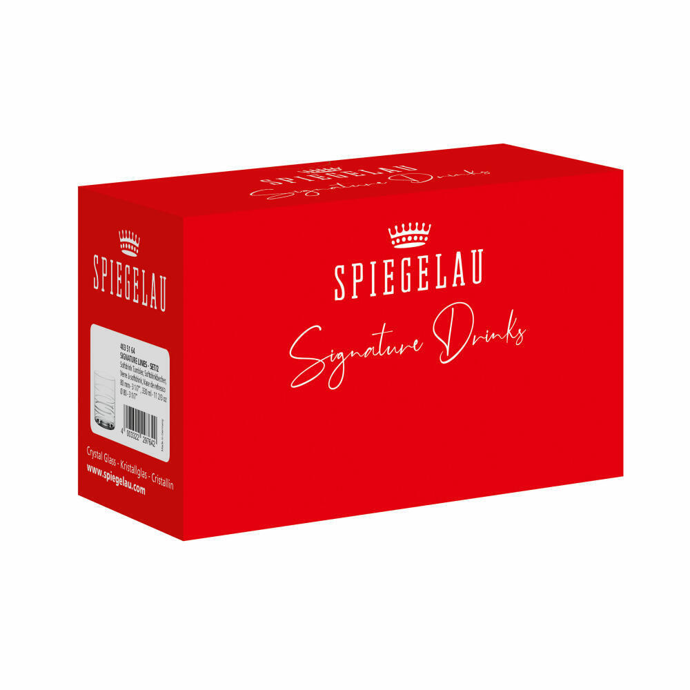 Spiegelau Softdrinkbecher Set Signature Drinks Lines 2-tlg., Kristallglas  330 ml | eBay | Whiskygläser