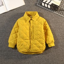 Kids Boys Girls Padded Jacket Coat Button Bodywarmer Outerwear Warm Winter Top