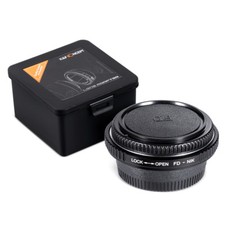K F Concept adapter with glass for Canon FD mount lens to Nikon F camera as D300