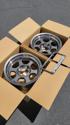 4X RAYS VOLK RACING TE37XT SL M-SPEC PRESSED GRAPHITE 16X8 -20 6X139  4 WHEELS