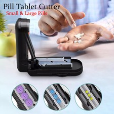 Pill Cutter for Small Pills Tablet Storage Splitter with Blade Guard