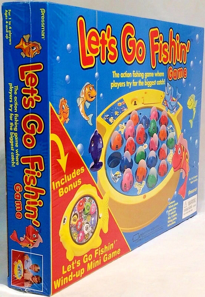 Vintage 2007 LET'S GO FISHIN' Game + Bonus WIND-UP MINI Game RARE COLLECTOR ITEM - Image 3 of 4