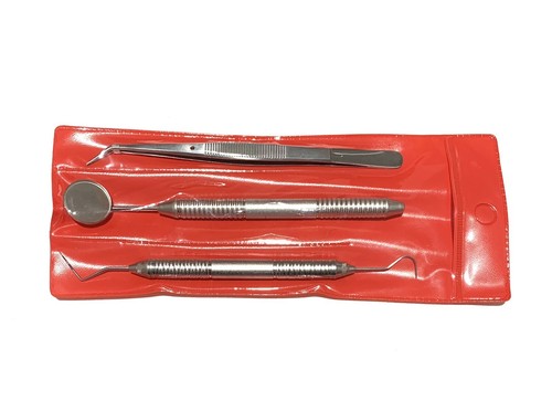 3-Pc Dental Exam Kit w/ Hollow Handle - Essential Instruments for Dentists - Picture 11 of 12