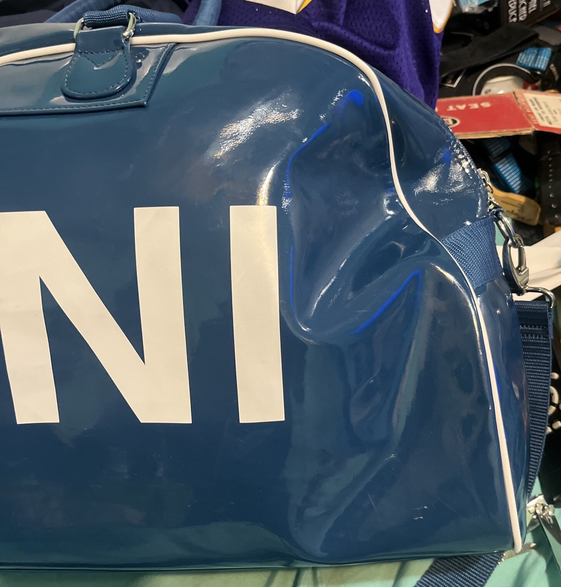 Car Mini Cooper Duffle Bag BMW/MINI Cooper Patent Blue Duffle