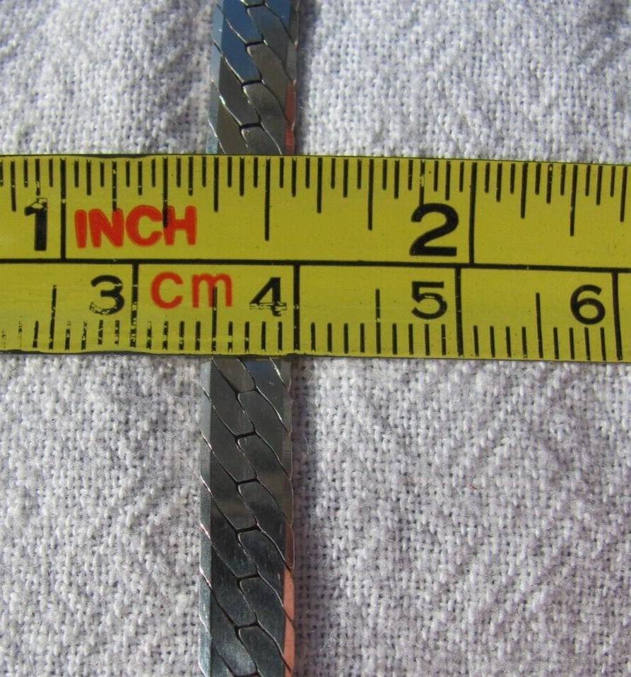 Sterling Silver Reversable Patterned 20" Herringb… - image 13