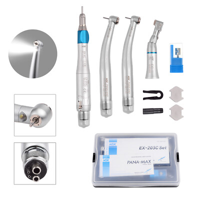 Dental LED Handpiece Kit Pana-Max LED High Speed + EX203C Low Speed 4 Hole M4 US