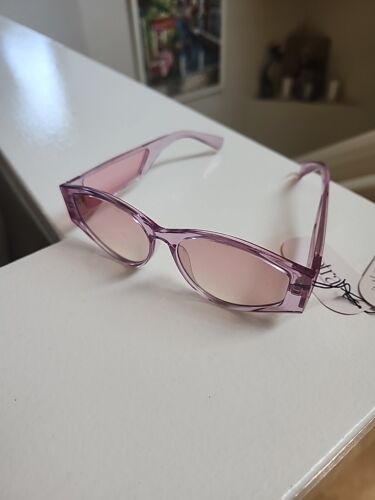 Otra  Popy Women’s Sunglasses Clear Cat Cat Eye Purple Pink  - Picture 1 of 8