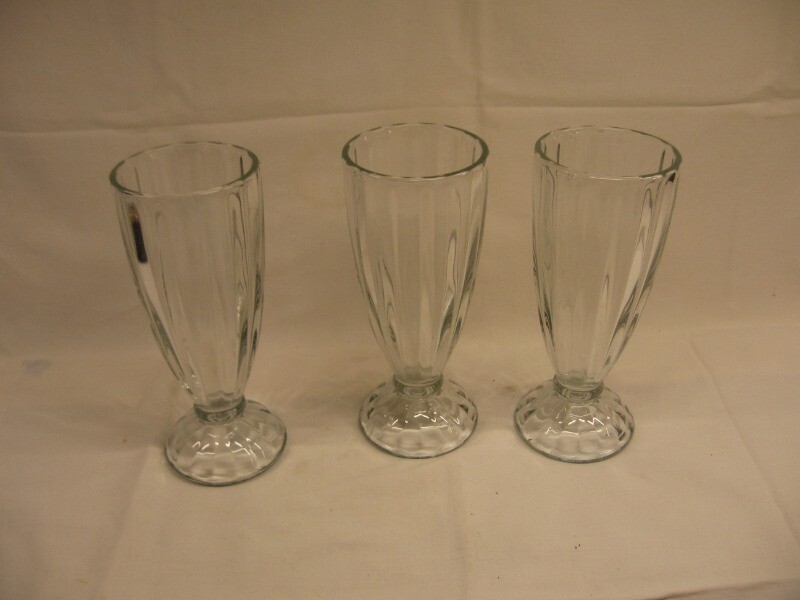Lot of 3 Fluted Old Fashioned Sundae Glasses 7 1/2" Height VGC eBay