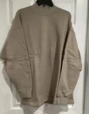 Fear of God Essentials Core Fleece Relaxed Crewneck Sweatshirt Smoke| Size M