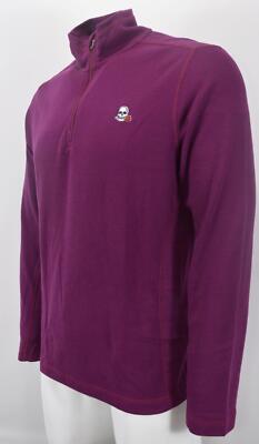 NEW Robert Graham POLARIS Waffle Knit Skull Rose Pullover Shirt Size M BERRY