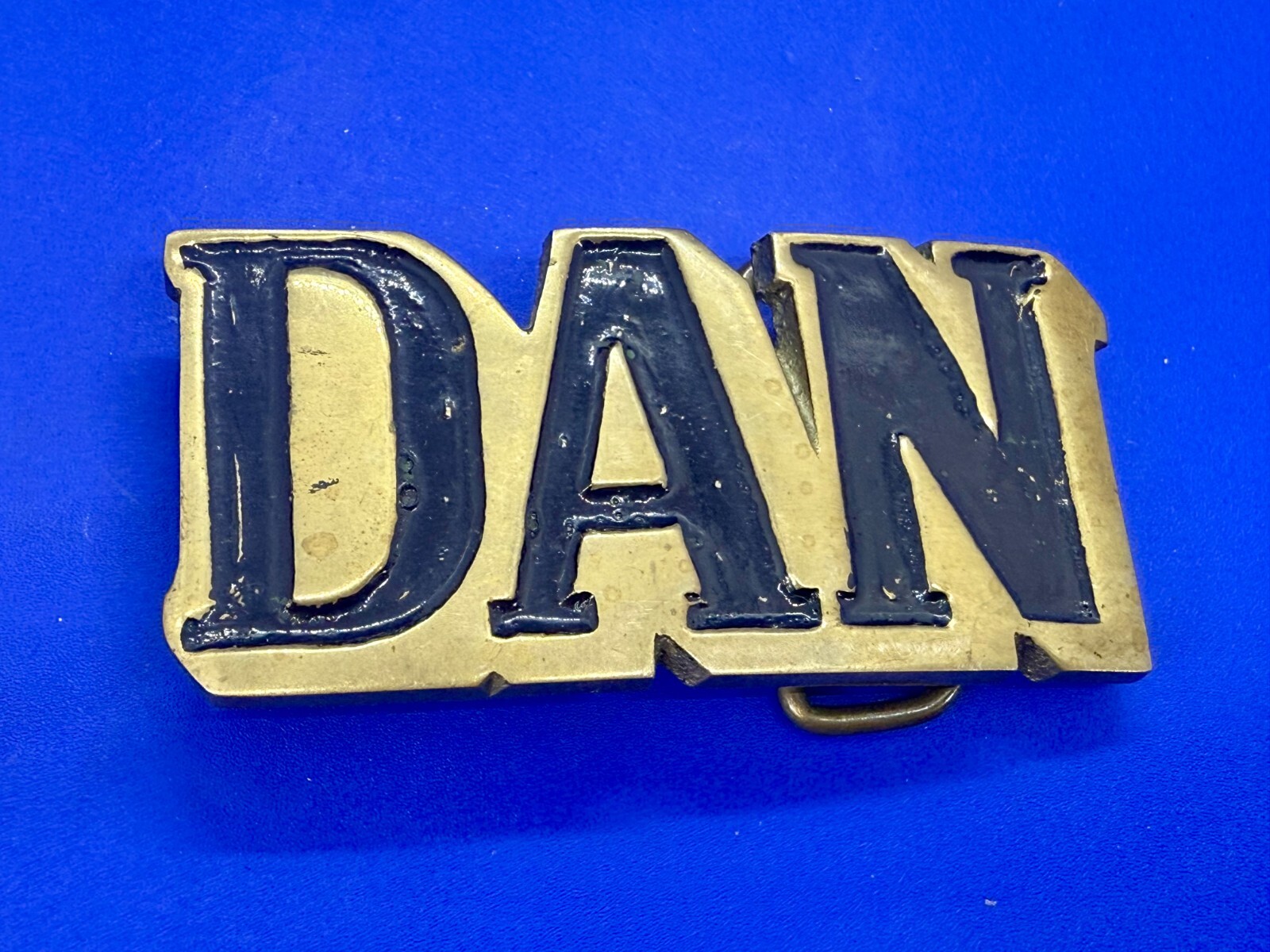 Custom Name DAN Block Letter Solid Brass Vintage … - image 3