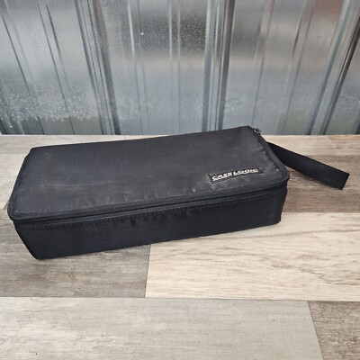 Vintage Case Logic 15 Cassette Tape Black Storage Holder Carrying Case Bag USA