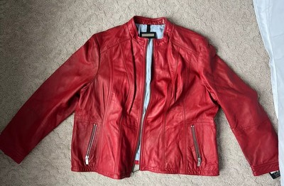 Woman s Wilson s Leather Red Leather Jacket 3xl | Black Rivet