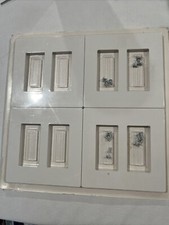 Bates Screwless Decorator Wall Plates Two Gang Switch Plate Covers 4 Pack