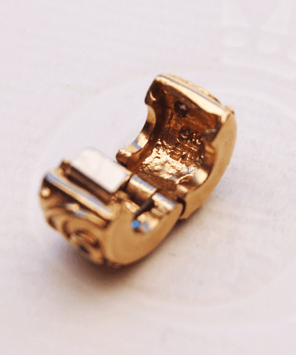 Gen. Pandora 14ct. Gold Clip with Sapphire "Babbling Brook" - 750418SA - retired - Picture 4 of 5