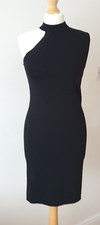 BNWT Zara Black One Off Shoulder Knit Mini Bodycon Dress BNWT SIZE L