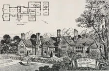 Redlands House Near Haslemere in Surrey - Antique Print 1913