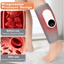 3 Modes Leg Massager Cordless Calf Air Compression Massager W/ Heat Pain Relief