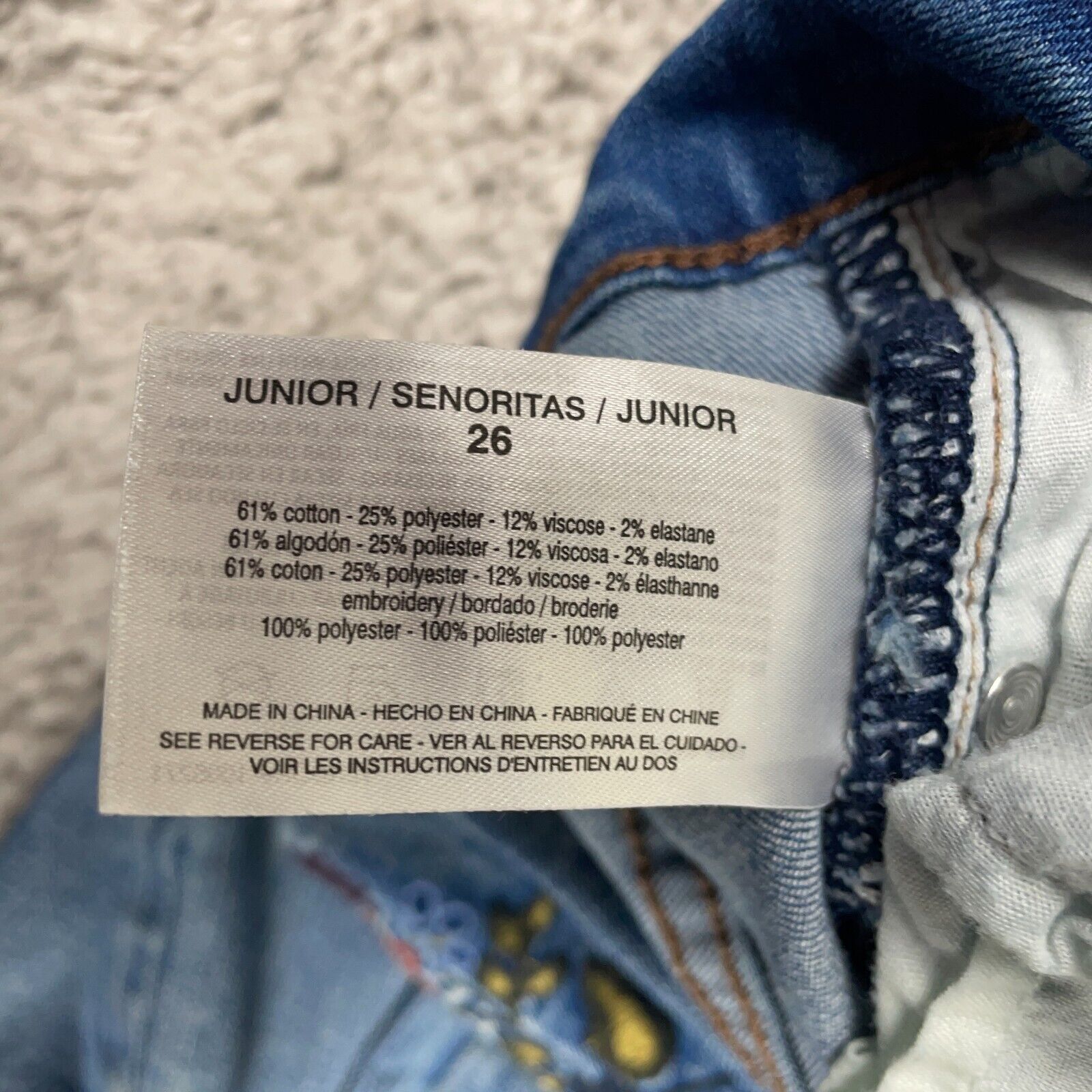 William Rast Jeans Junior's Size 26 Blue Floral E… - image 7
