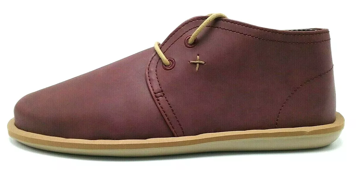 Sanuk Koda Select Men's Chukka Boots US 8 Burgundy Vegan Leather Lightweight