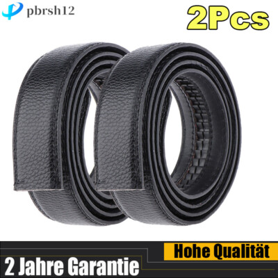 2x Men Ersatz Automatik Gürtel Ledergürtel Gürtelriemen Belts ohne Schnalle DE