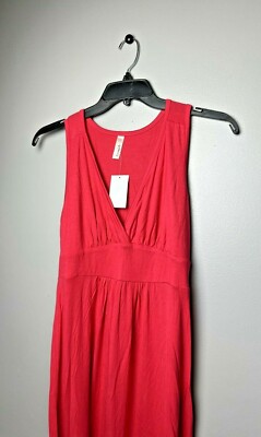 Loveappella V-Neck Jersey Maxi Dress, Size X-Large in pink polish | eBay