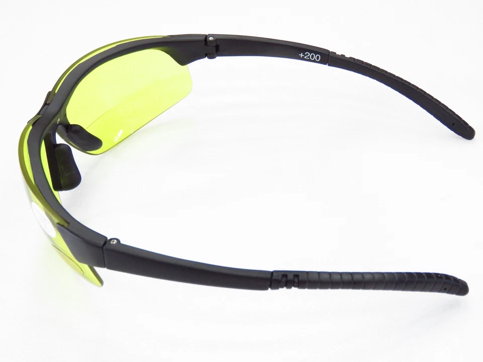 Gafas de sol marco TR90, amarillo 2,0 mm pc ​lente bifocal + aumento antiniebla + 2,0 Foto 2 de 4
