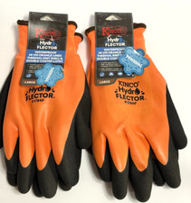 2 KINCO Waterproof Gloves Thermal Lined Hydro Flector Latex Size LARGE 1784P