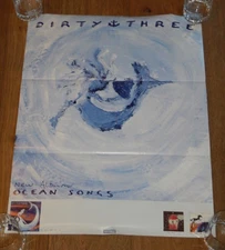 DIRTY THREE - OCEAN SONGS - TOUCH AND GO RECORDS,  ALBUM PROMO POSTER