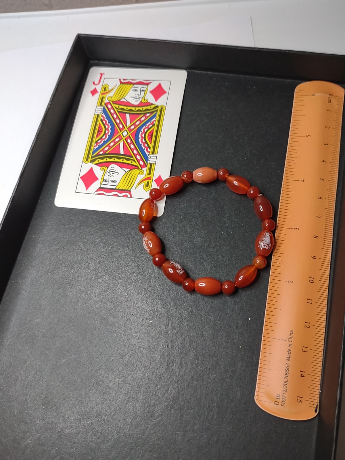 Reddish Buddha Bead Bracelet - image 4